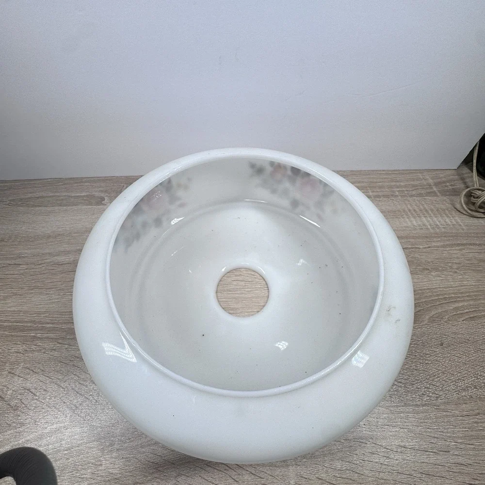 Vintage White Milk Glass Floral Ceiling Light Shade Globe Replacement 10